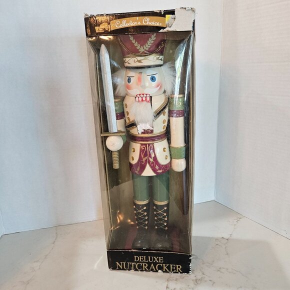 Dan Dee Collectors Choice Deluxe Nutcracker 15" Tall In Box With Sword - Picture 7 of 9